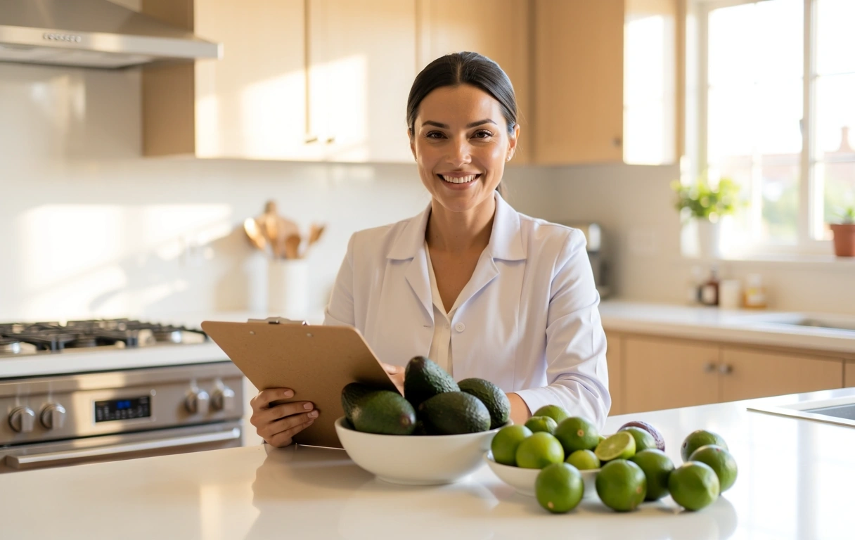 Nutricionista en entorno saludable